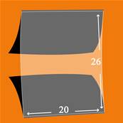 50 pochettes ID double soudure fond noir 20 x 26 mm ID1012