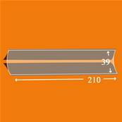 25 bandes Hawid double soudure fond noir 210 x 39 mm ID1039