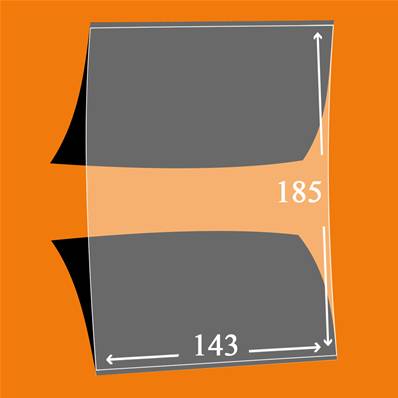 10 pochettes ID double soudure fond noir 143 x 185 mm ID1266