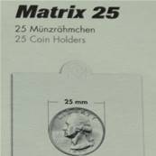 25 cadres autocollants 25 mm pour pieces Leuchtturm KRS25 334957