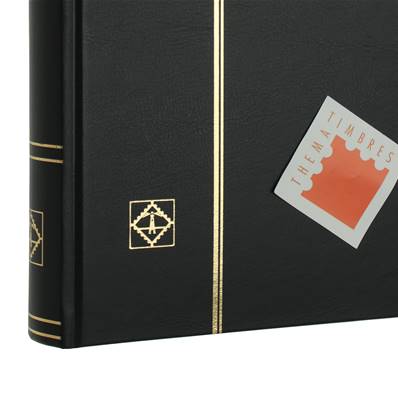 classeur pour timbres 64 pages blanches BASIC W64 noir Leuchtturm 325030