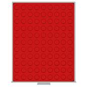 Box rouge pour 99 pieces de 2 cent euro avec alvéoles ronds 19.25mm LINDNER 2502