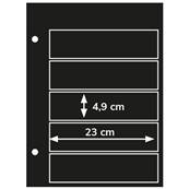 recharge 5 feuilles plastique noir Giga 5 bandes Yvert et Tellier 1799