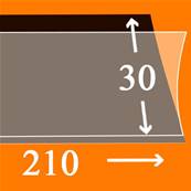 25 bandes 210 mm x 30 mm simple soudure fond noir Yvert 18030