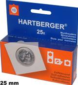 boite de 25 étuis carton HB autocollants 25 mm Hartberger 8320025