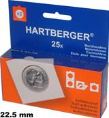 boite de 25 étuis carton HB autocollants 22.5 mm Hartberger 8320225