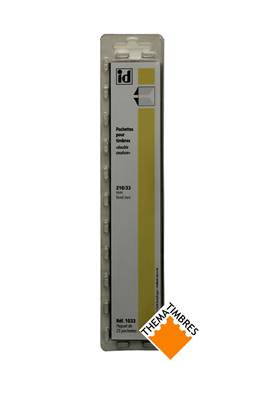 25 bandes ID double soudure fond noir 210 x 33 mm ID1033