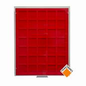 Medaillier tiroir gris à 35 compartiments carrés 35 mm MBG35 321192
