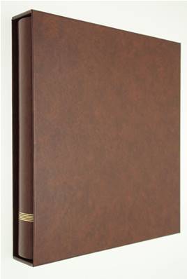 Reliure Elegante à 18 anneaux et boitier assorti 1120-H brun clair LINDNER