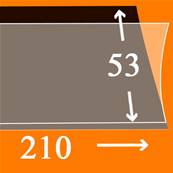 25 bandes Hawid simple soudure fond noir 210 x 53 mm HA1053 340168