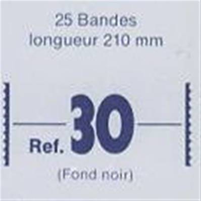 25 bandes ID double soudure fond noir 210 x 30 mm ID1030