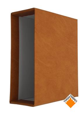 boitier luxe Compact brun clair aspect cuir SAFE 871