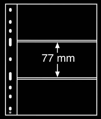 10 Feuilles noires à 3 bandes Optima 3S Leuchtturm 316307