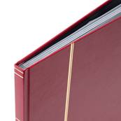 classeur pour timbres 16 pages noires BASIC S16 rouge Leuchtturm 317377