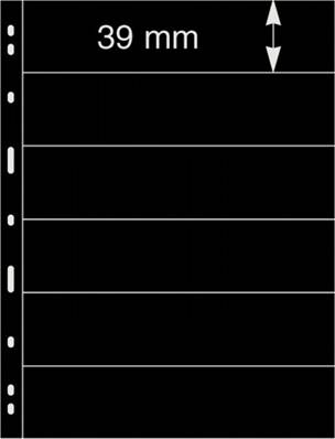 5 feuilles UNIPLATE noires 076 LINDNER