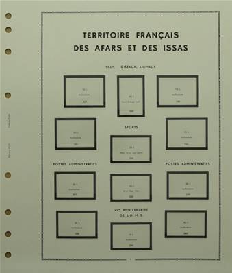 Afars et Issas 1967 à 1977 avec pochettes MOC 341227
