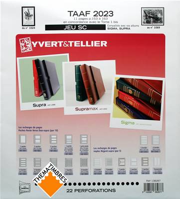 Jeu TAAF SC 2023 Yvert et Tellier 138287