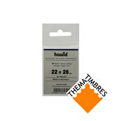 50 pochettes Hawid 6021 simple soudure fond noir 22 x 26 mm 366357