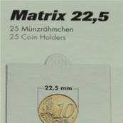 25 cadres autocollants 22.5 mm pour pieces Leuchtturm KRS 22.5 320198