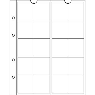 5 feuilles Numis 34 à  20 cases 34 mm Leuchtturm NH20 338571
