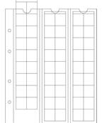 5 Feuilles monnaies Optima 20  54 cases de 20mm M54 Leuchtturm 315033