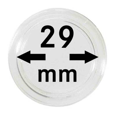 10 Capsules 29 mm pour pieces LINDNER 2250029P