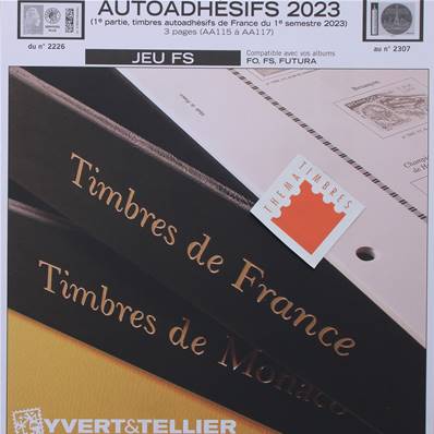 Jeu France Futura FS 2023 1er sem. Autoadhésifs Yvert 138051