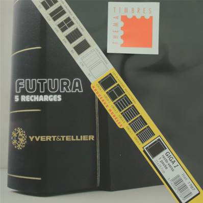 recharge 5 feuilles plastique noir Giga 1 poche Yvert et Tellier 1787