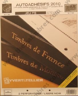 Jeu France Futura FS 2010 1er semestre Autoadhésifs Yvert et Tellier 700013