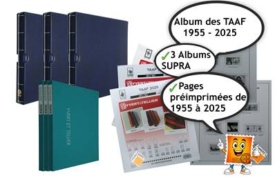 3 albums supra + Jeu TAAF 1955 à 2025 Yvert et Tellier 91315