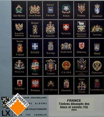 Feuilles 1b Luxe timbres découpés blocs carnets France 2025 DAVO 53755