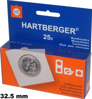 boite de 25 étuis carton HB autocollants 32.5 mm Hartberger 8320325 1646
