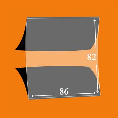 10 pochettes ID double soudure fond noir 86 x 82 mm ID1247