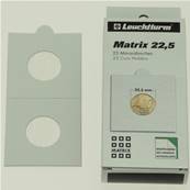 25 cadres autocollants 22.5 mm pour pieces Leuchtturm KRS 22.5 320198