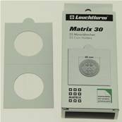 25 cadres autocollants 30 mm pour pieces Leuchtturm KRS 30 300462