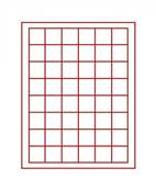 Box rouge pour 48 monnaies alveoles carrés 30mm LINDNER 2148