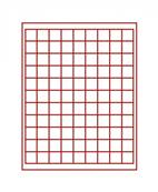 Box rouge pour 99 monnaies alvéoles carrés 19 mm LINDNER 2199
