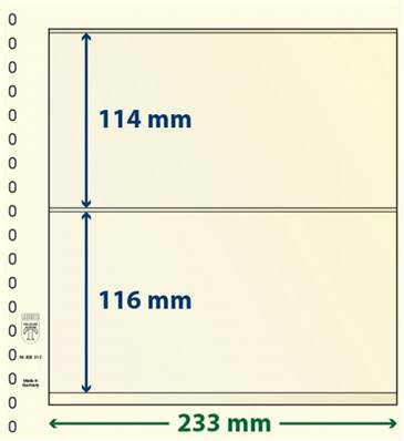10 feuilles neutres LINDNER T 802212P
