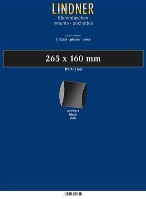 6 bandes Linder double soudure fond noir 265 x 160 mm HA12160 340175