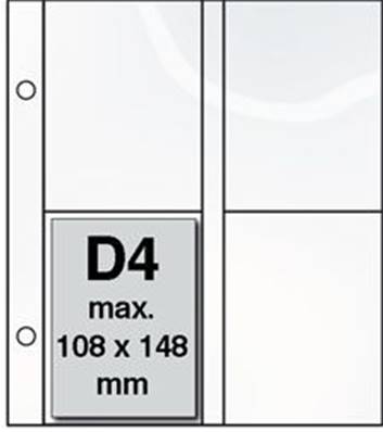 10 gaines transparentes D4 à 4 poches DAVO