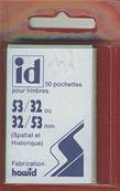 50 pochettes Hawid double soudure fond noir 53 x 32 mm ID1015