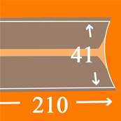 25 bandes ID double soudure fond noir 210 x 41 mm ID1041