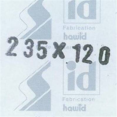 10 bandes Hawid double soudure fond noir 235 x 120 mm ID1120 HA235120