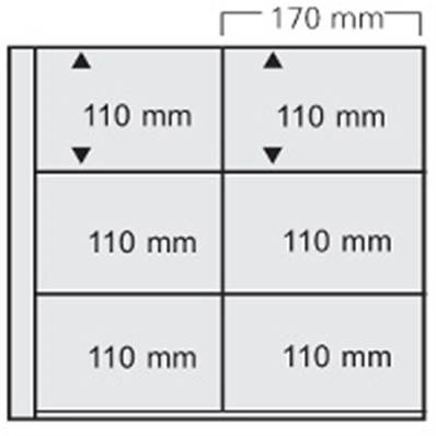 5 feuilles horizontales transparentes 5014 SAFE