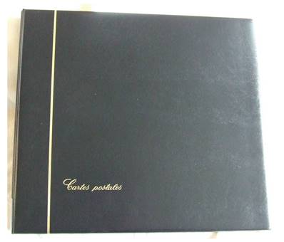 album pour 180 Cartes Postales Modernes noir avec 15 feuilles à fond blanc 6003