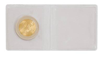 100 étuis doubles pour monnaies 40 mm Lindner 2054