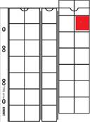 5 feuilles 35 cases 27 mm rouge Multi collect Lindner MU35R