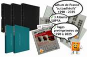 3 Reliures Supra et feuilles autoadhésif France 1990 à 2025 Yvert &Tellier 91380