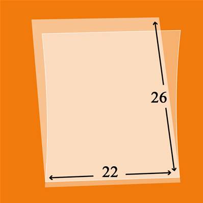 50 pochettes ID H7021 simple soudure fond transparent 22 x 26 mm ID204