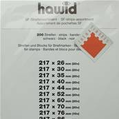assortiment 200 bandes noires Hawid Leuchtturm 366373